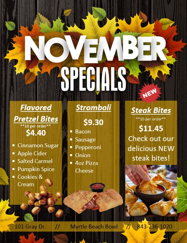 SPECIALS Myrtle Beach Bowl Myrtle Beach, SC 29577